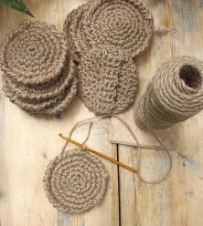 Jute Washcloth, round